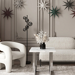 Кресло дизайнерское для лаунж зоны жемчужного цвета Pearl Lounge варинант исполнения - 3 | Loft Concept в Ульяновске