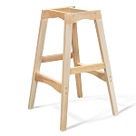 Барный стул со спинкой на 4-х деревянных ножках Голубой Велюр Ava Charm варинант исполнения - 3 | Loft Concept в Ульяновске