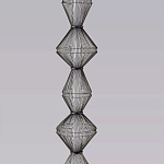 Торшер светодиодный с плетеным металлическим каркасом Metal Interweaving варинант исполнения - 2 | Loft Concept в Ульяновске