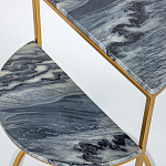 Кофейный столик с подстольем из металла Halves варинант исполнения - 3 | Loft Concept в Ульяновске