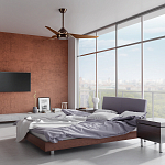 Потолочный вентилятор с тремя угловатыми лопастями Kichler варинант исполнения - 5 | Loft Concept в Ульяновске