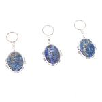 Зеркало брелок карманное двухстороннее из натурального камня Лазурит Stone Mirrors варинант исполнения - 4 | Loft Concept в Ульяновске