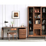 Стол рабочий округлой формы с 3-мя ящиками  Working Moonnut Table варинант исполнения - 1 | Loft Concept в Ульяновске