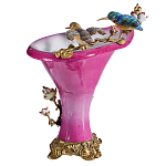 Ваза розового цвета из фарфора с птичкми и цветущими ветвями Garden of Eden варинант исполнения - 2 | Loft Concept в Ульяновске