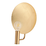 Бра с золотым круглым отражателем и открытой лампой Sun Glow Disc варинант исполнения - 2 | Loft Concept в Ульяновске