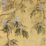 Обои ручная роспись Silk Tree Original colourway on Gold Bullion gilded paper варинант исполнения - 1 | Loft Concept в Ульяновске