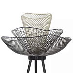 Торшер с трехъярусным плафоном из металлической сетки Metal Mesh Floor Lamp варинант исполнения - 5 | Loft Concept в Ульяновске