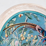 Стул из массива бука бирюзовый с изображением птиц и цветов Turquoise Beige Chinoiserie Birds Garden Chair варинант исполнения - 3 | Loft Concept в Ульяновске