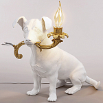 Настольная лампа в виде щенка Puppy White Table Lamp варинант исполнения - 2 | Loft Concept в Ульяновске
