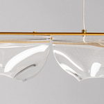 Люстра линейная с 3-мя белыми волнистыми плафонами Wave Line варинант исполнения - 9 | Loft Concept в Ульяновске