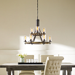 Люстра с цилиндрическим плафонами из толстого волнистого стекла в индустриальном стиле Feiss варинант исполнения - 7 | Loft Concept в Ульяновске