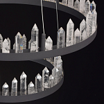 Люстра с двумя кольцами черного цвета с хрустальными элементами QUARTZ CRYSTAL варинант исполнения - 12 | Loft Concept в Ульяновске