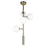 Люстра на штанге с 4-мя белыми шарообразными плафонами Bubble Chandelier варинант исполнения - 2 | Loft Concept в Ульяновске