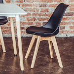 Стул с основой из пластика и мягким сиденьем Arvika Black варинант исполнения - 9 | Loft Concept в Ульяновске