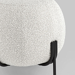 Пуф в ткани букле молочного цвета Pikelet варинант исполнения - 3 | Loft Concept в Ульяновске