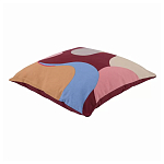 Подушка декоративная хлопковая с абстрактным принтом Elysian Flow Terra варинант исполнения - 1 | Loft Concept в Ульяновске