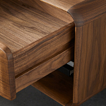 Прикроватная деревянная тумба с ящиком и нишей для хранения Moon Walnut Furniture варинант исполнения - 5 | Loft Concept в Ульяновске