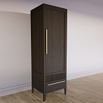 Узкий Шкаф Primo с 2 выдвижными ящиками Темный орех варинант исполнения - 3 | Loft Concept в Ульяновске