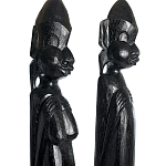 Комплект из 2-х деревянных статуэток Asmat Tall Statuettes Black варинант исполнения - 3 | Loft Concept в Ульяновске