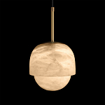 Подвесной светильник из белого алебастра Cryptocrystalline Stone варинант исполнения - 6 | Loft Concept в Ульяновске