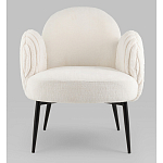 Полукресло Wave Stripes букле белый варинант исполнения - 4 | Loft Concept в Ульяновске