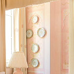 Обои ручная роспись Jharokha Arches Original colourway on pink painted Xuan paper варинант исполнения - 5 | Loft Concept в Ульяновске