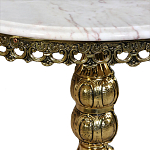 Стол круглый с мраморной столешницей Coffee De Bronze варинант исполнения - 1 | Loft Concept в Ульяновске