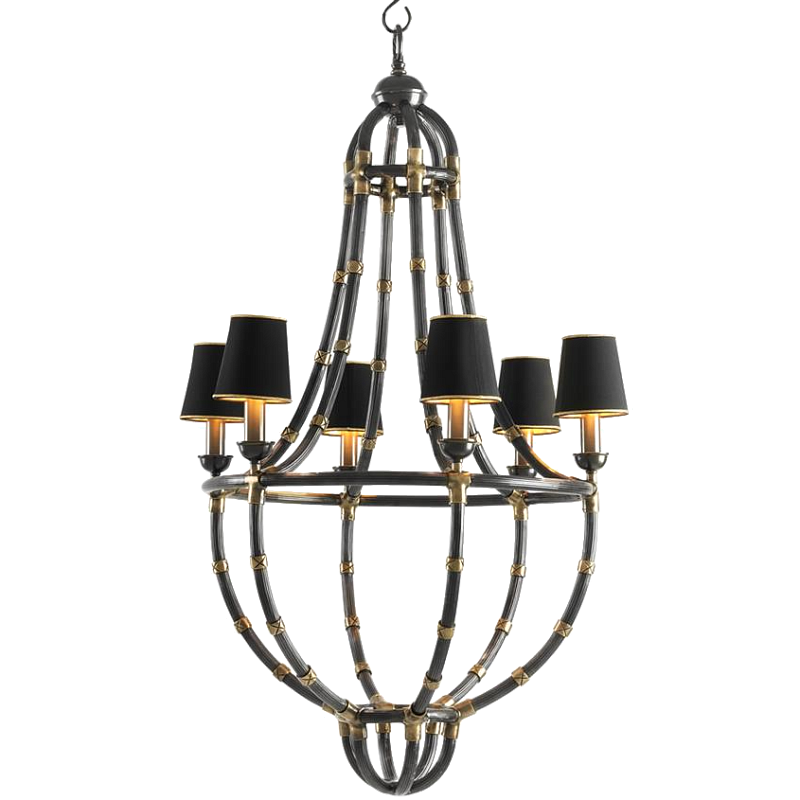 Люстра Chandelier Moreaux L Bronze Темная бронза Черный в Ульяновске | Loft Concept 