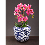 Кашпо с орнаментом в сочетании белого и синего цвета Artistic Flowerpot варинант исполнения - 4 | Loft Concept в Ульяновске