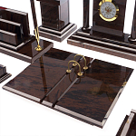 Настольный письменный набор из природного камня обсидиана с декором в виде Коня Team leader варинант исполнения - 4 | Loft Concept в Ульяновске