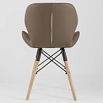 Стул с коричневым сиденьем из экокожи JEROEN варинант исполнения - 4 | Loft Concept в Ульяновске