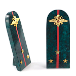 Сувенир Погон МВД из натурального камня змеевик Souvenir Epaulets варинант исполнения - 3 | Loft Concept в Ульяновске