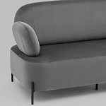 Диван в велюровой обивке серого цвета COLOR BLOCK варинант исполнения - 5 | Loft Concept в Ульяновске