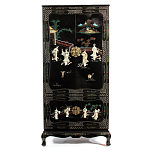 Шкаф черный в китайском стиле  Chinese Cabinet Black варинант исполнения - 1 | Loft Concept в Ульяновске
