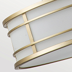 Подвесной светильник цвета латунь с белым матовым плафоном с геометрическим рисунком Feiss варинант исполнения - 6 | Loft Concept в Ульяновске