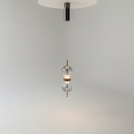 Подвесной светильник с плафоном из стекла с зеркальным градиентом Double Moon варинант исполнения - 4 | Loft Concept в Ульяновске