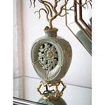 Ваза зеленая с бронзовыми ветвями и фарфоровыми рыбками Eden Garden варинант исполнения - 3 | Loft Concept в Ульяновске