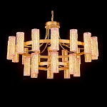 Люстра двухъярусная круглая с текстурными цилиндрическими плафонами Glimpse варинант исполнения - 3 | Loft Concept в Ульяновске