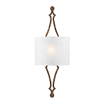 Бра с цилиндрическим тканевым абажуром белого цвета Feiss варинант исполнения - 1 | Loft Concept в Ульяновске