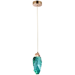 Подвесной светильник Soar Hanging Lamp Brass Emerald Изумрудный варинант исполнения - 2 | Loft Concept в Ульяновске