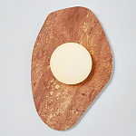 Бра с каменным основанием и плафоном из стекла Brown Shaw Marble Lighting варинант исполнения - 1 | Loft Concept в Ульяновске