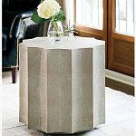 Приставной стол бежевый Stingray Skin Table кожа варинант исполнения - 2 | Loft Concept в Ульяновске