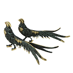 Статуэтка бронзовая синяя пара Фазаны Bronze Birds варинант исполнения - 1 | Loft Concept в Ульяновске