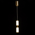 Подвесной светильник с двумя белыми рифлеными цилиндрическими плафонами Golden Swirl варинант исполнения - 3 | Loft Concept в Ульяновске