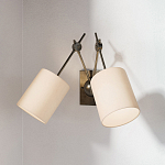 Бра с двумя тканевыми абажурами в форме цилиндра Prerequisites варинант исполнения - 3 | Loft Concept в Ульяновске