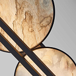 Бра из двух каменных дисков в металлической раме Constellation варинант исполнения - 3 | Loft Concept в Ульяновске