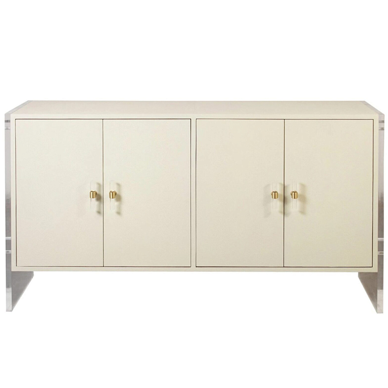 Комод бежевый на прозрачных боковых ножках Stingray Beige Dresser Бежевый Прозрачный Комод бежевый на прозрачных боковых ножках Stingray Beige Dresser Бежевый Прозрачный в Ульяновске | Loft Concept