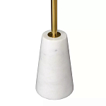 Кофейный столик с круглой столешницей на белом мраморном основании Original Foundation варинант исполнения - 5 | Loft Concept в Ульяновске