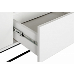 ТВ-тумба белая с  2-мя дверцами и ящиком Strict Lines варинант исполнения - 4 | Loft Concept в Ульяновске