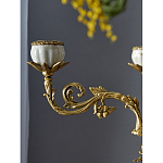 Подсвечник белый Попугай из фарфора с бронзовыми элементами Eden Garden варинант исполнения - 7 | Loft Concept в Ульяновске